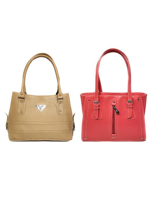 multi colored leatherette (pu) combo handbag - 18196915 - Very Small Image - 1