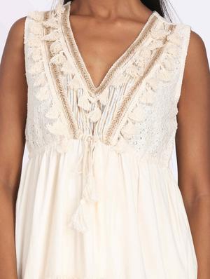 white solid tunic - 18197943 - Standard Image - 4