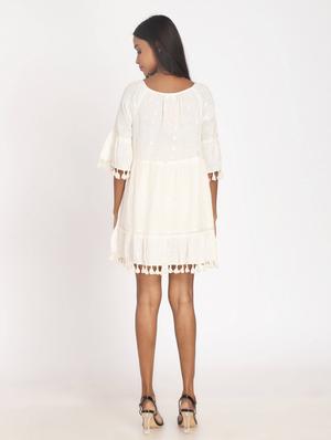 white solid tunic - 18197944 - Standard Image - 3
