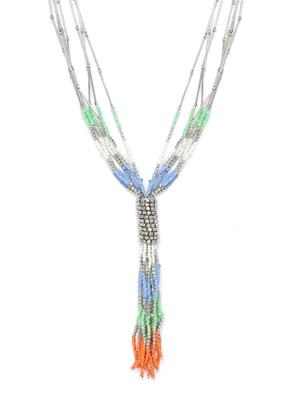 multi colored plastic long necklace - 18199038 - Standard Image - 2
