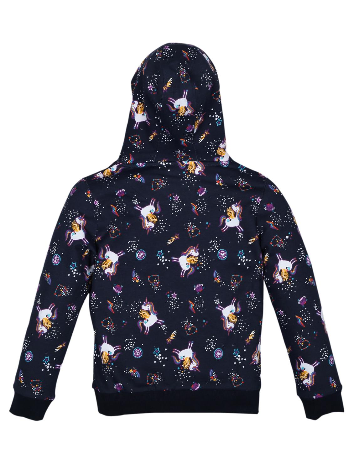 hooded neck printed sweatshirt - 18199288 - Zoom Image - 2