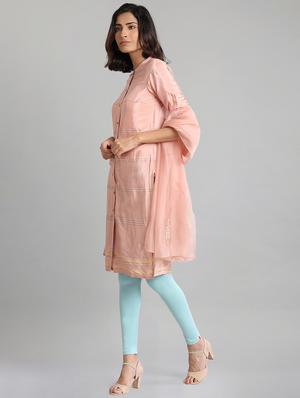 pink polyester plain dupatta - 18199398 - Standard Image - 2