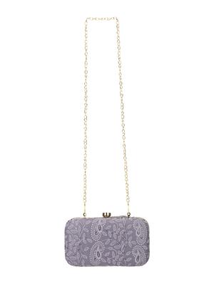 grey cotton box clutch - 18199423 - Standard Image - 2