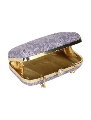 grey cotton box clutch - 18199423 - Standard Image - 3