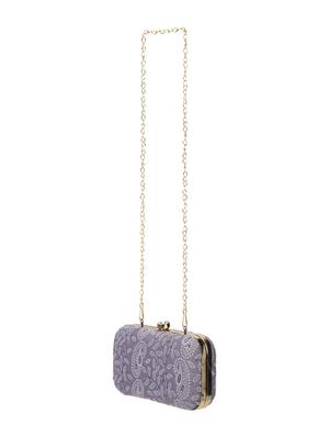 grey cotton box clutch - 18199423 - Standard Image - 4