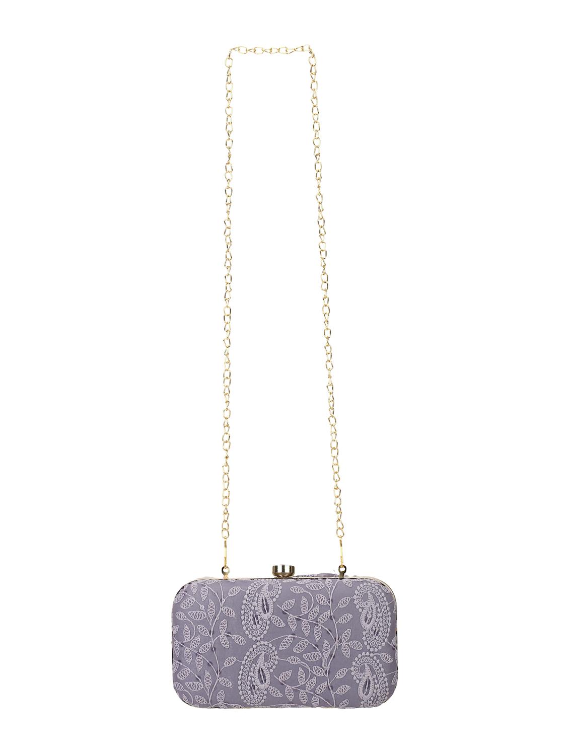 grey cotton box clutch - 18199423 - Zoom Image - 2