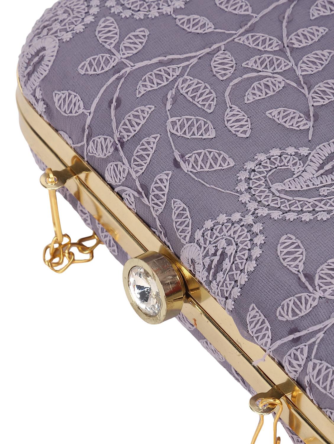 grey cotton box clutch - 18199423 - Zoom Image - 5