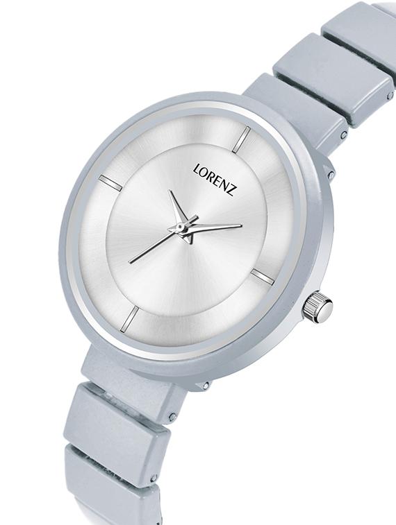 lorenz luxury finish silver analogue watch for women & girls | as-105a - 18201975 - Zoom Image - 2