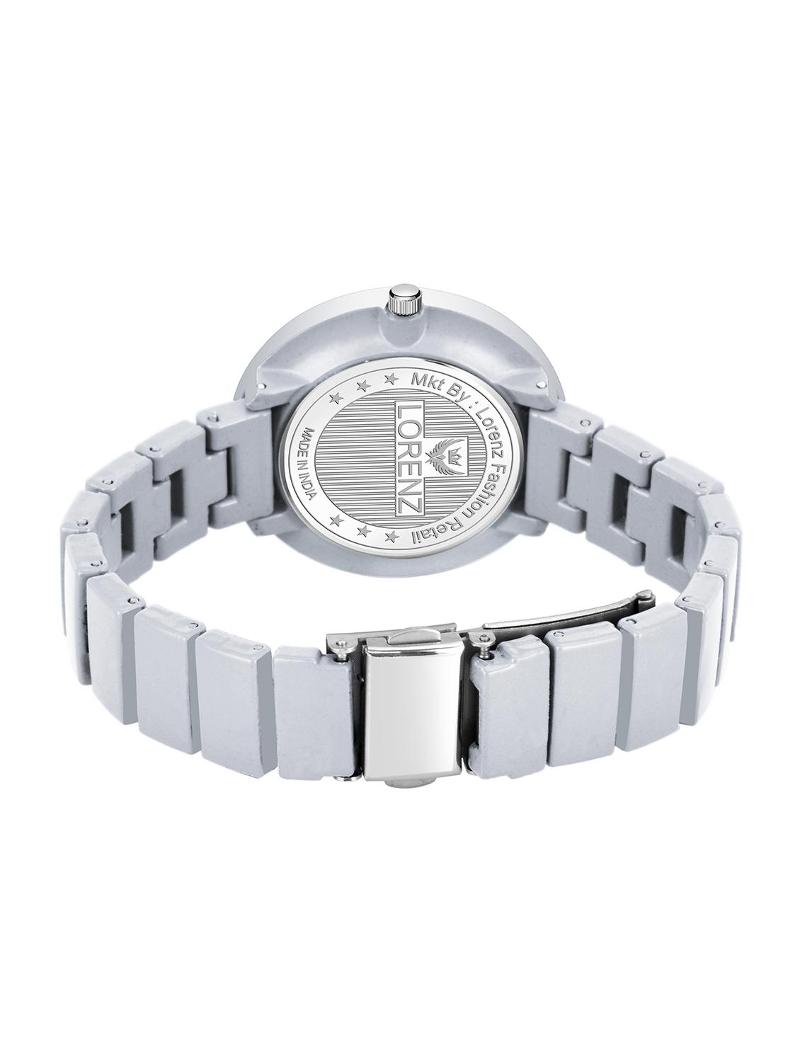lorenz luxury finish silver analogue watch for women & girls | as-105a - 18201975 - Zoom Image - 3