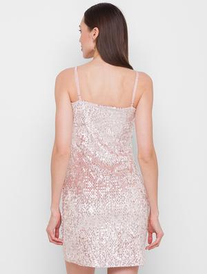 pink solid bodycon dress - 18202195 - Standard Image - 3