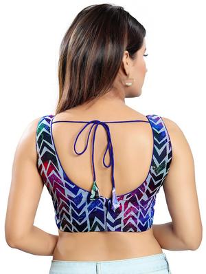 purple silk printed blouse - 18202312 - Standard Image - 3