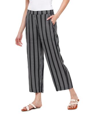 black striped straight palazzo - 18202984 - Standard Image - 2