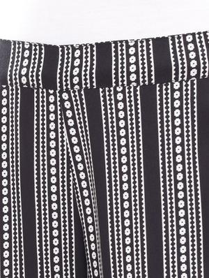 black striped straight palazzo - 18202984 - Standard Image - 5