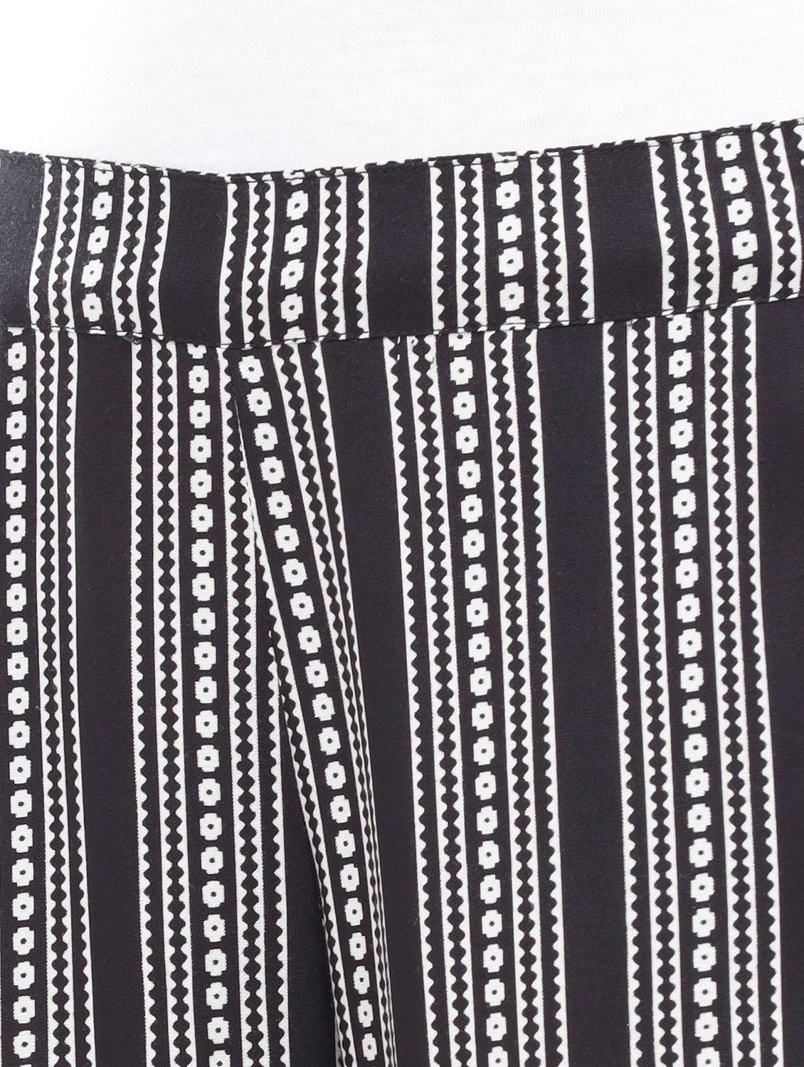 black striped straight palazzo - 18202984 - Zoom Image - 5