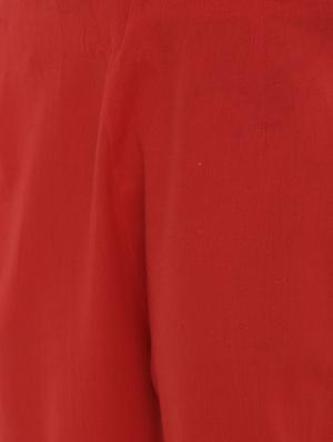 red solid straight trouser - 18203072 - Standard Image - 5