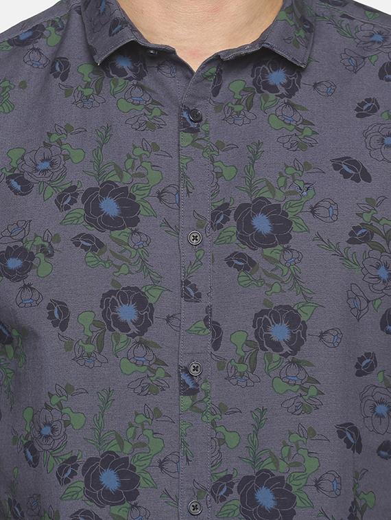 light blue printed casual shirt - 18203352 - Zoom Image - 5