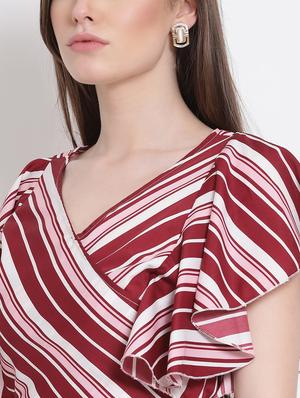 tie front striped top & palazzo - 18204330 - Standard Image - 6