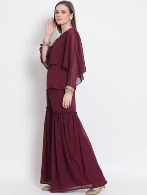 embellished top with palazzo - 18204606 - Standard Image - 2