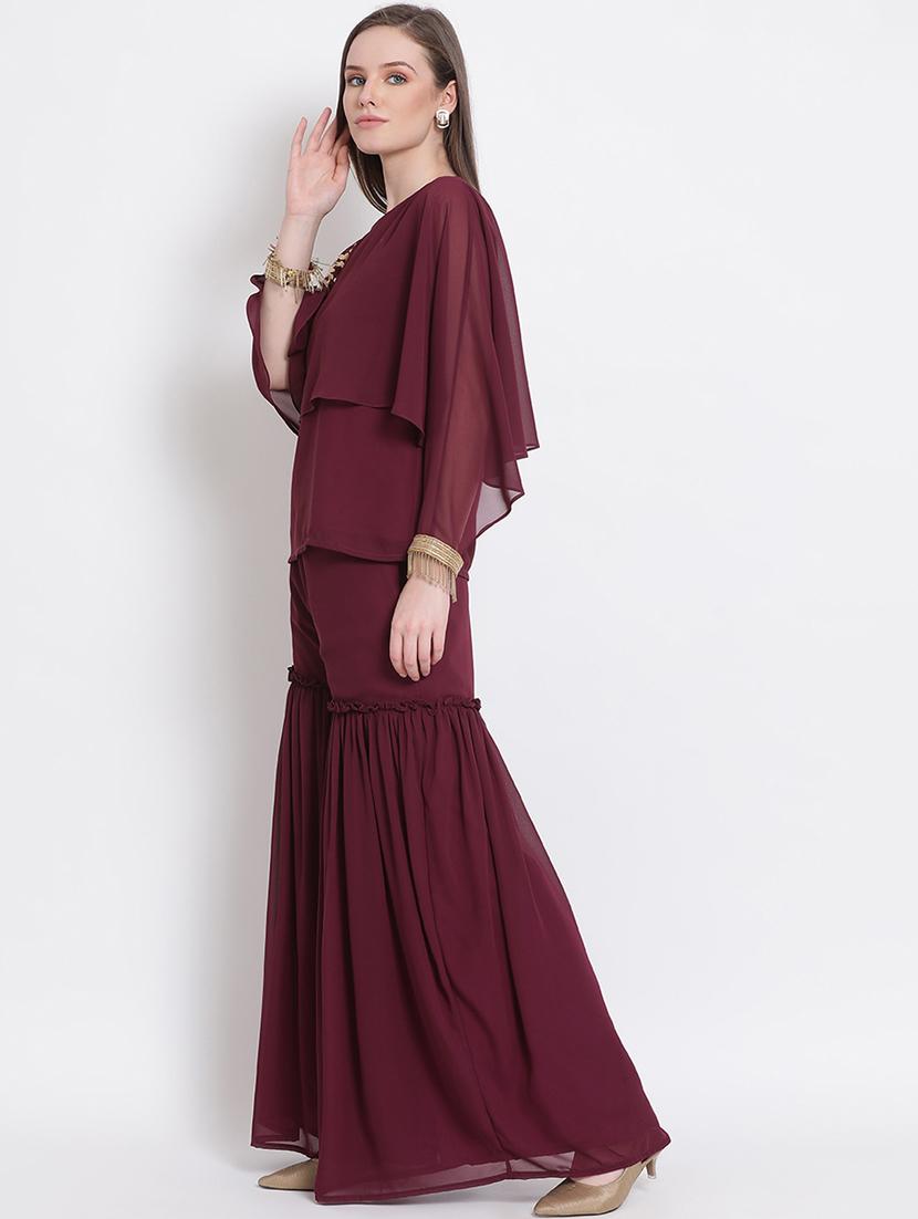 embellished top with palazzo - 18204606 - Zoom Image - 2
