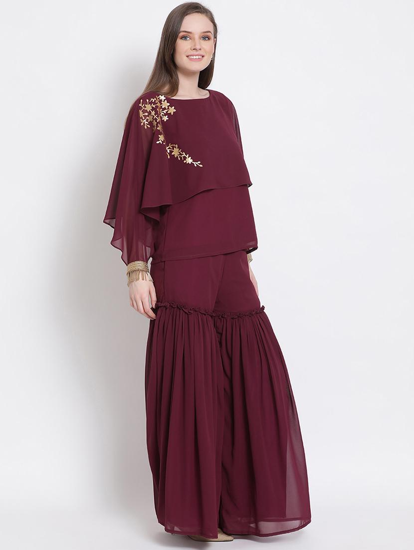 embellished top with palazzo - 18204606 - Zoom Image - 3