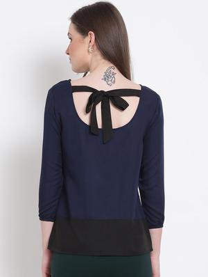 round neck solid top - 18204922 - Standard Image - 4