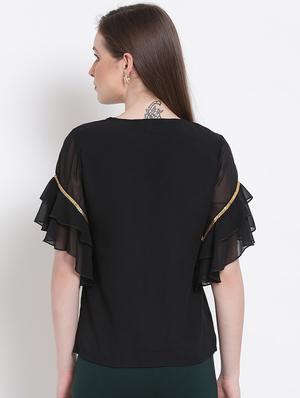 bell sleeved embellished top - 18204943 - Standard Image - 4