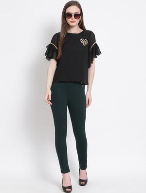 bell sleeved embellished top - 18204943 - Standard Image - 5