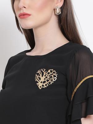 bell sleeved embellished top - 18204943 - Standard Image - 6
