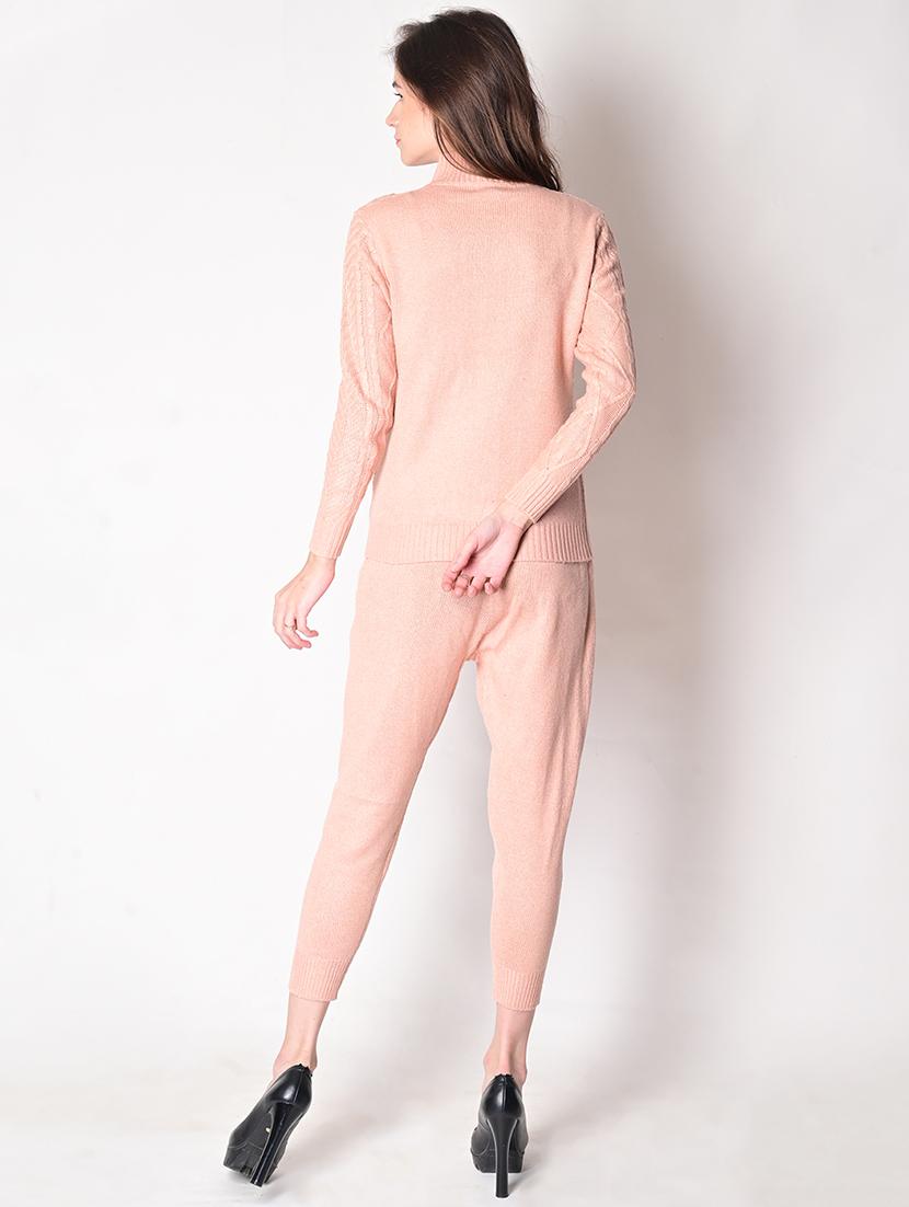 pink knit wear track suit set - 18205680 - Zoom Image - 3