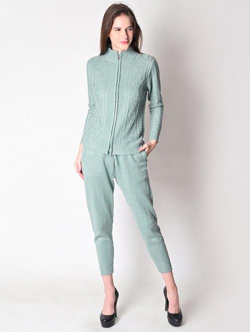green knit wear track suit set - 18205683 - Standard Image - 1
