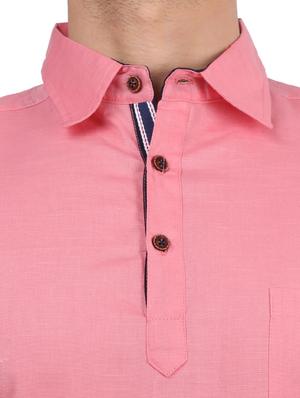 pink solid polo t-shirt - 18206208 - Standard Image - 5
