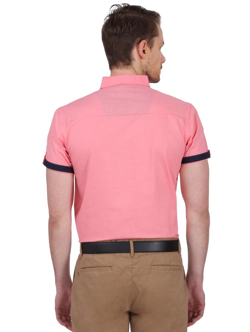 pink solid polo t-shirt - 18206208 - Zoom Image - 3