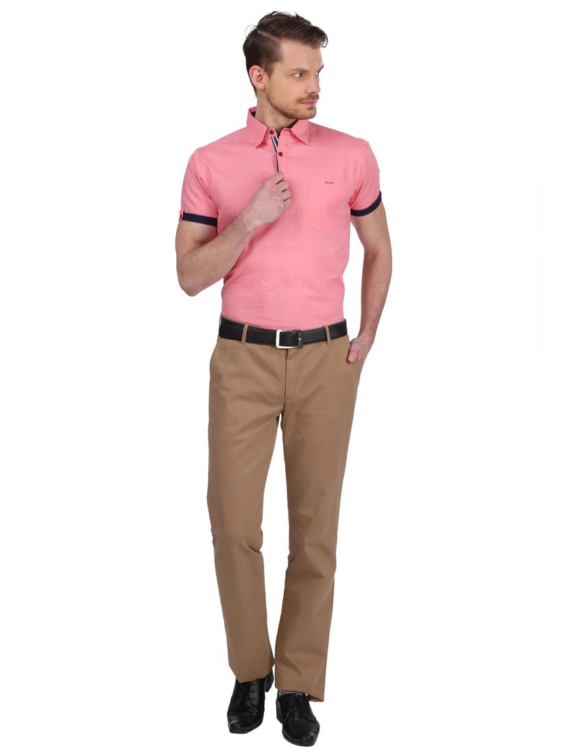pink solid polo t-shirt - 18206208 - Zoom Image - 4