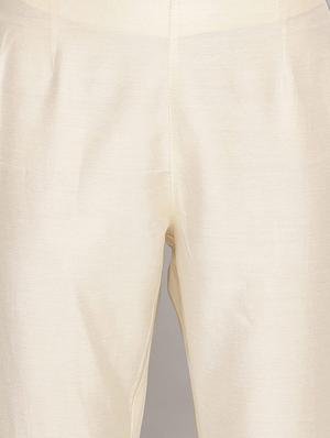 beige solid others trouser - 18206278 - Standard Image - 5
