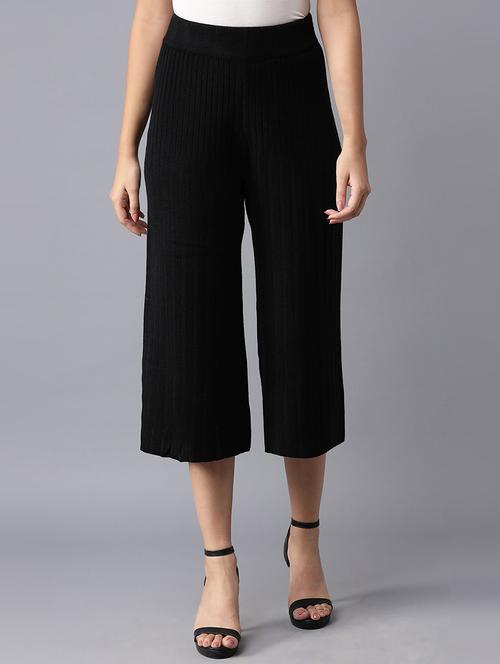black solid others trouser - 18206308 - Standard Image - 1