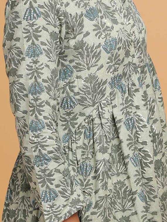 green printed straight dress - 18206682 - Zoom Image - 4