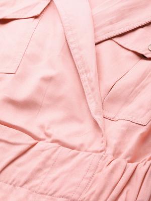 pink solid a-line dress - 18206950 - Standard Image - 4