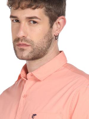 men coral collared casual shirt in 100% combed cotton - 18207063 - Standard Image - 5
