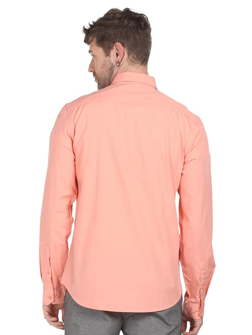 men coral collared casual shirt in 100% combed cotton - 18207063 - Zoom Image - 3