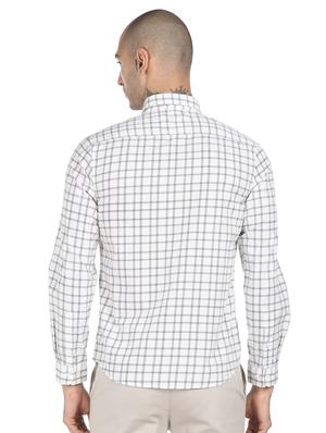 white checkered casual shirt - 18207076 - Standard Image - 3