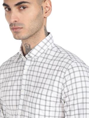 white checkered casual shirt - 18207076 - Standard Image - 5