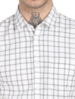 white checkered casual shirt - 18207076 - Standard Image - 6