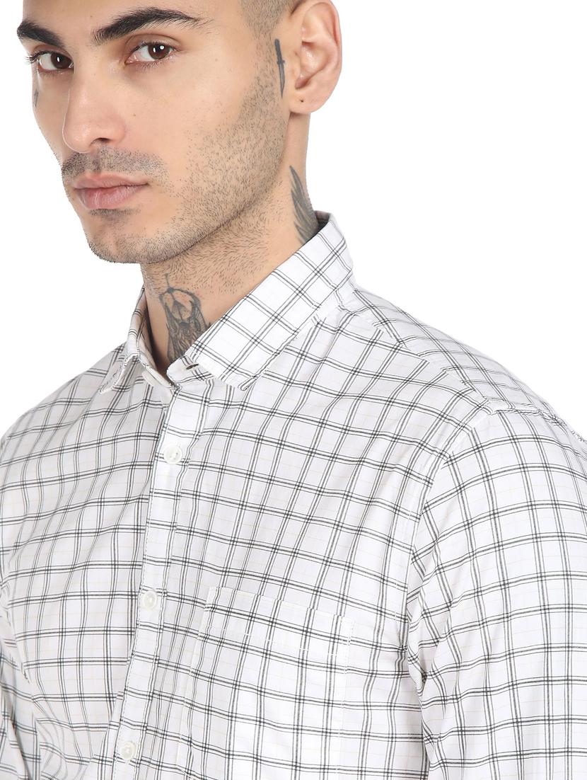 white checkered casual shirt - 18207076 - Zoom Image - 5