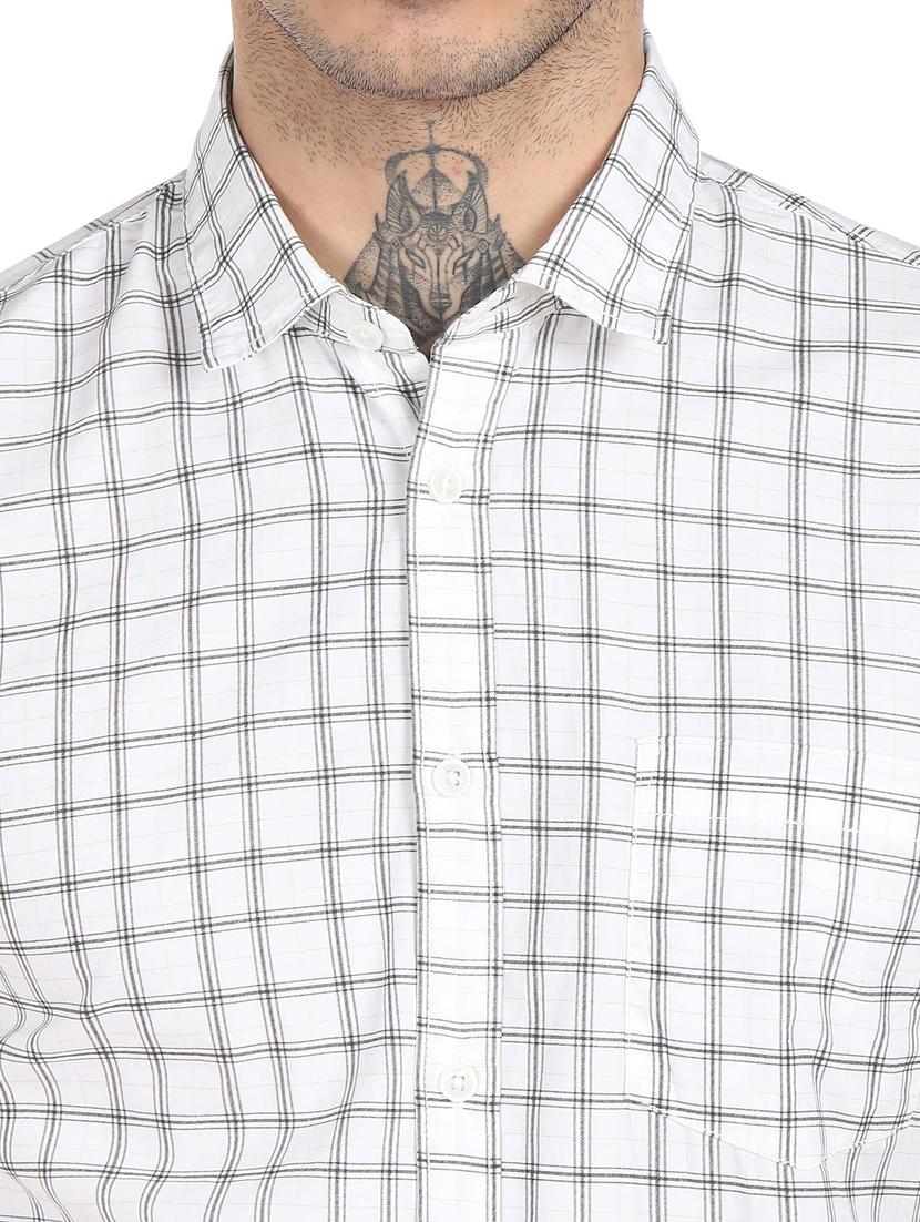 white checkered casual shirt - 18207076 - Zoom Image - 6