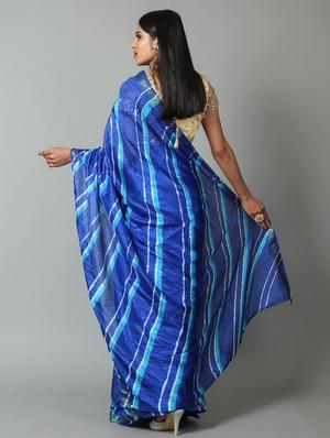 leheriya printed saree with blouse - 18207284 - Standard Image - 2
