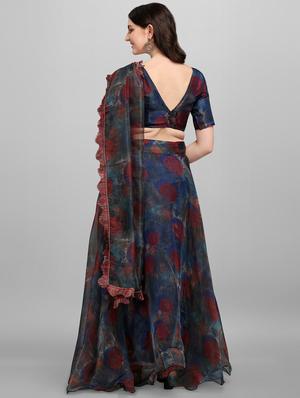 flotal print flared lehenga - 18207682 - Standard Image - 3