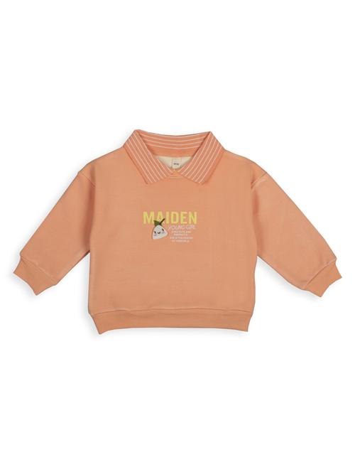orange solid sweatshirt - 18208165 - Standard Image - 1
