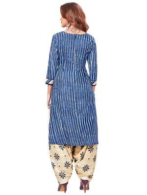 blue cotton suit set - 18208182 - Standard Image - 3