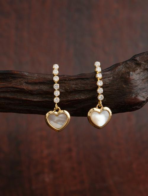 gold metal drop earring - 18208285 - Standard Image - 1