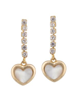 gold metal drop earring - 18208285 - Standard Image - 2